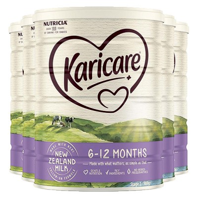 【新西兰直邮】KARICARE 可瑞康 普通牛奶粉 2段 3/6罐一箱